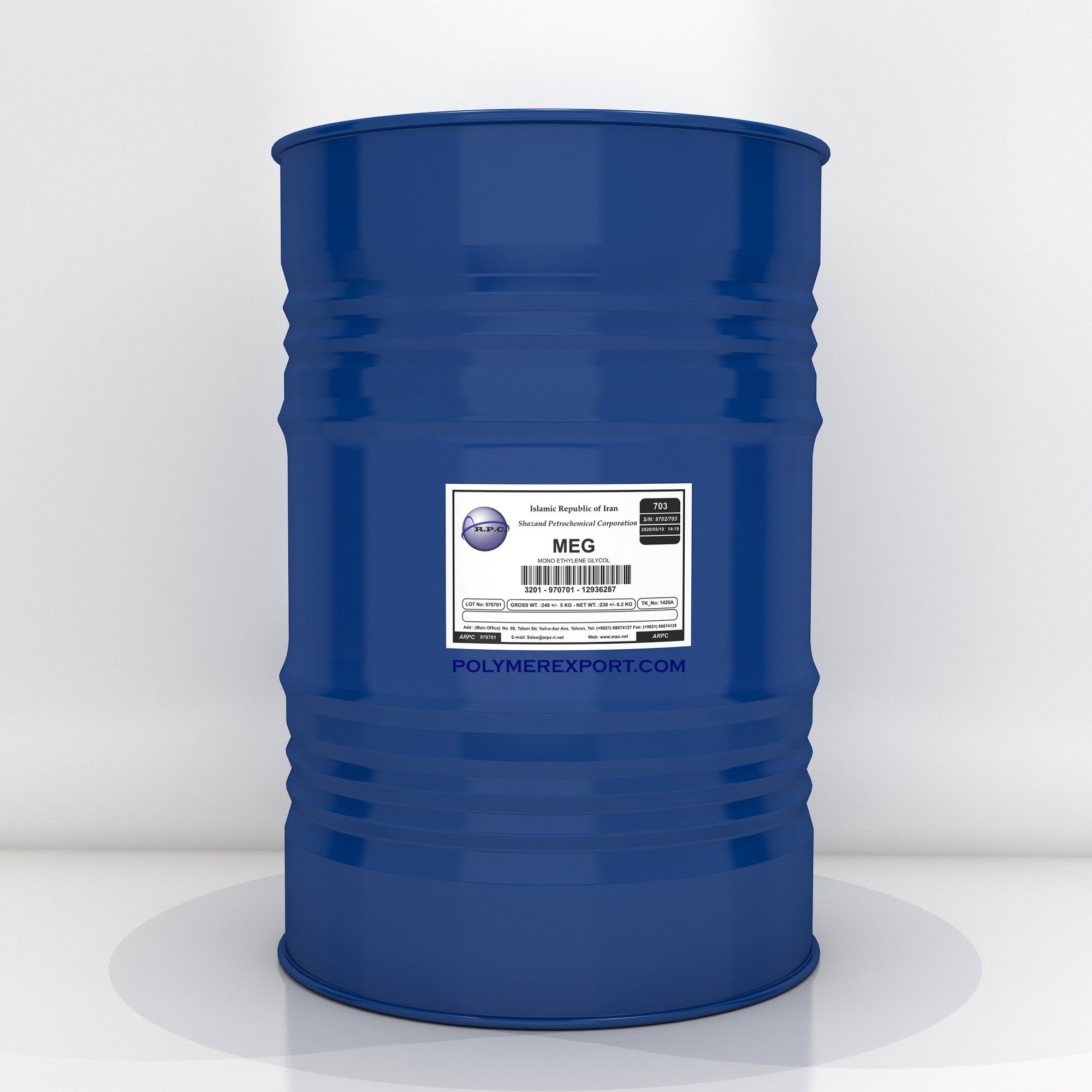 Meg-arpc-polymer-export- ضد یخ مارون (MEG)